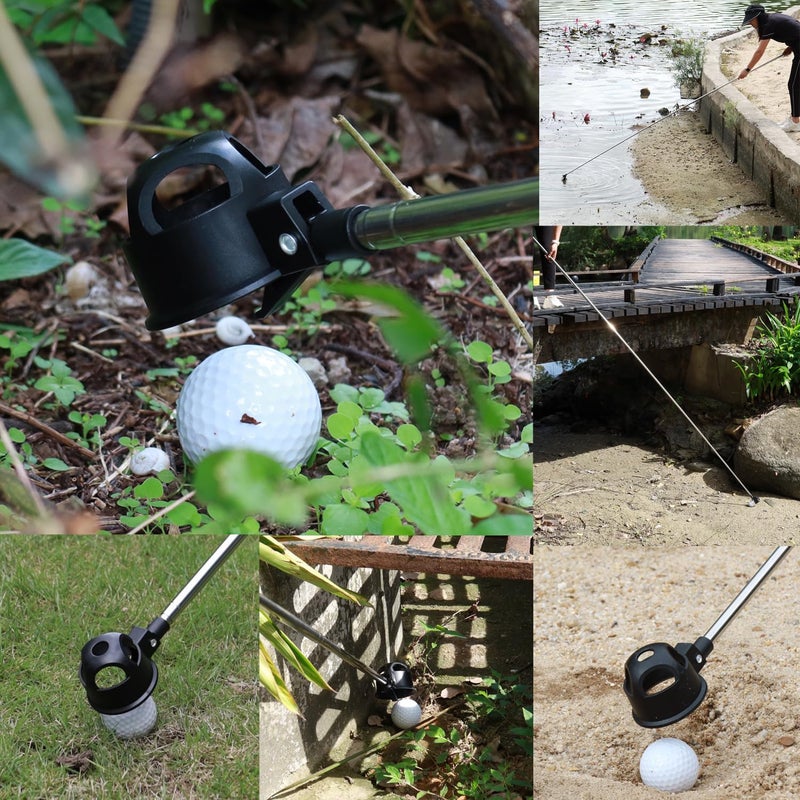 VIMPSEY 9Ft/12Ft/16.3Ft/20Ft Golf Ball Retriever for Water Telescopic, Stainless Steel Ball Retriever Tool Golf Ball Grabber - Image 2